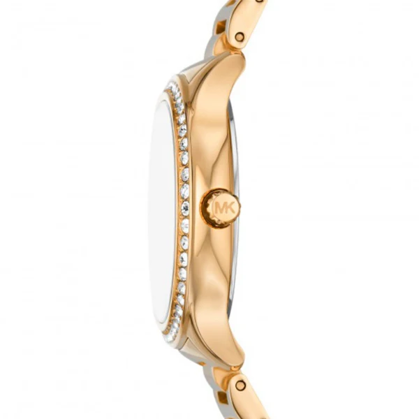 Michael Kors Sage Gold Stainless Steel Mother Of Pearl Dial Quartz Watch for Ladies - MK4805 - Image 3