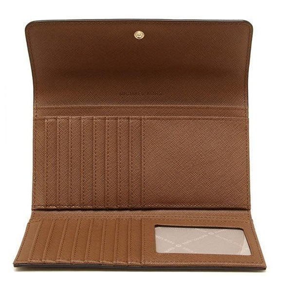 Michael Kors Signature Large Trifold Jet Set Travel Wallet In Brown Acorn -35F8GTVF3B - Image 2