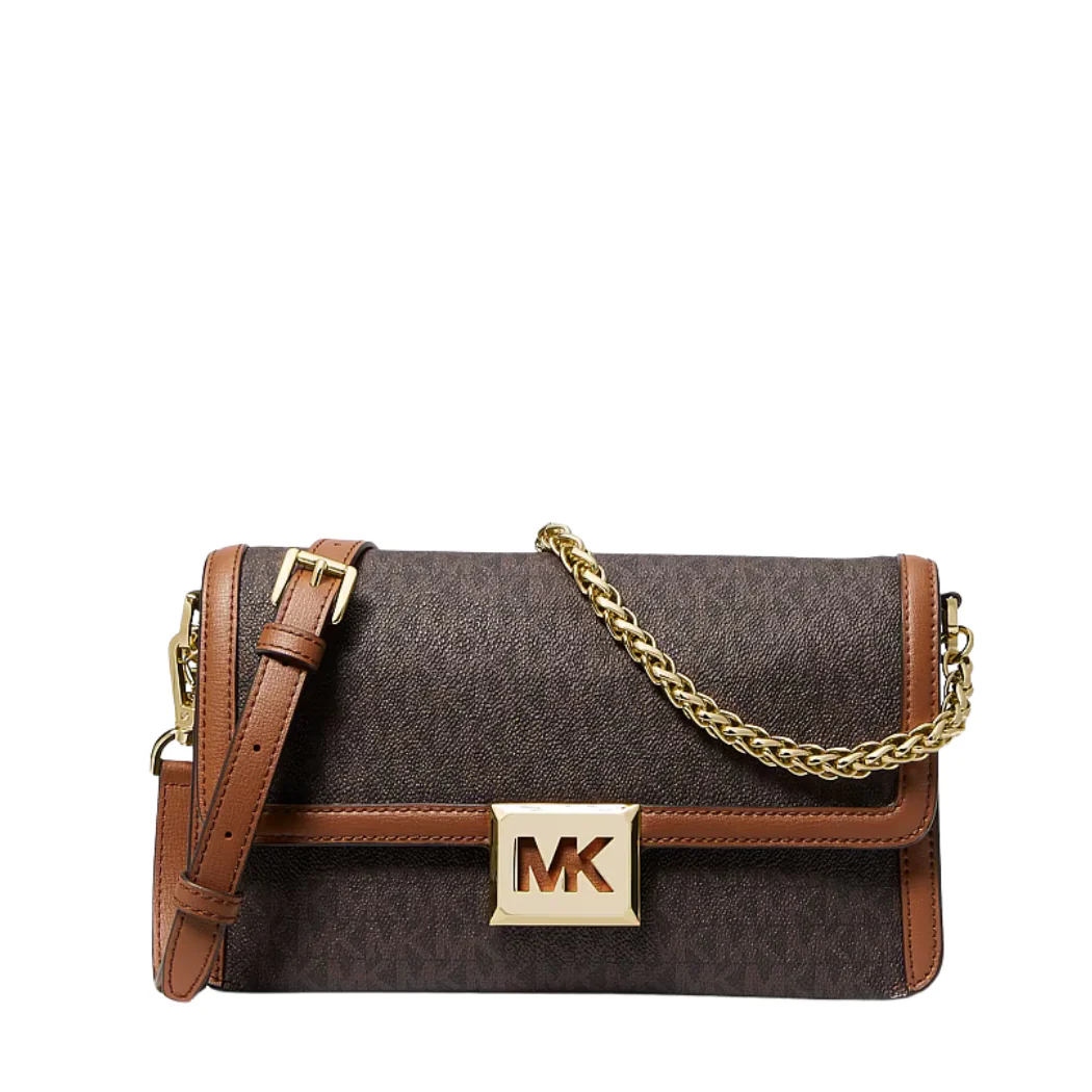 Michael Kors Sonia Medium Convertible Shoulder Bag in Signature Brown - 35F1G6SL3B