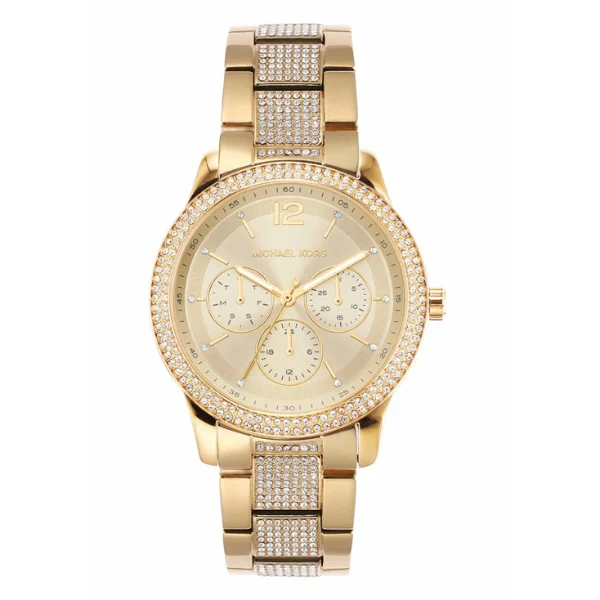 Michael Kors Tibby Gold Stainless Steel Gold Dial Quartz Watch for Ladies - MK-7292