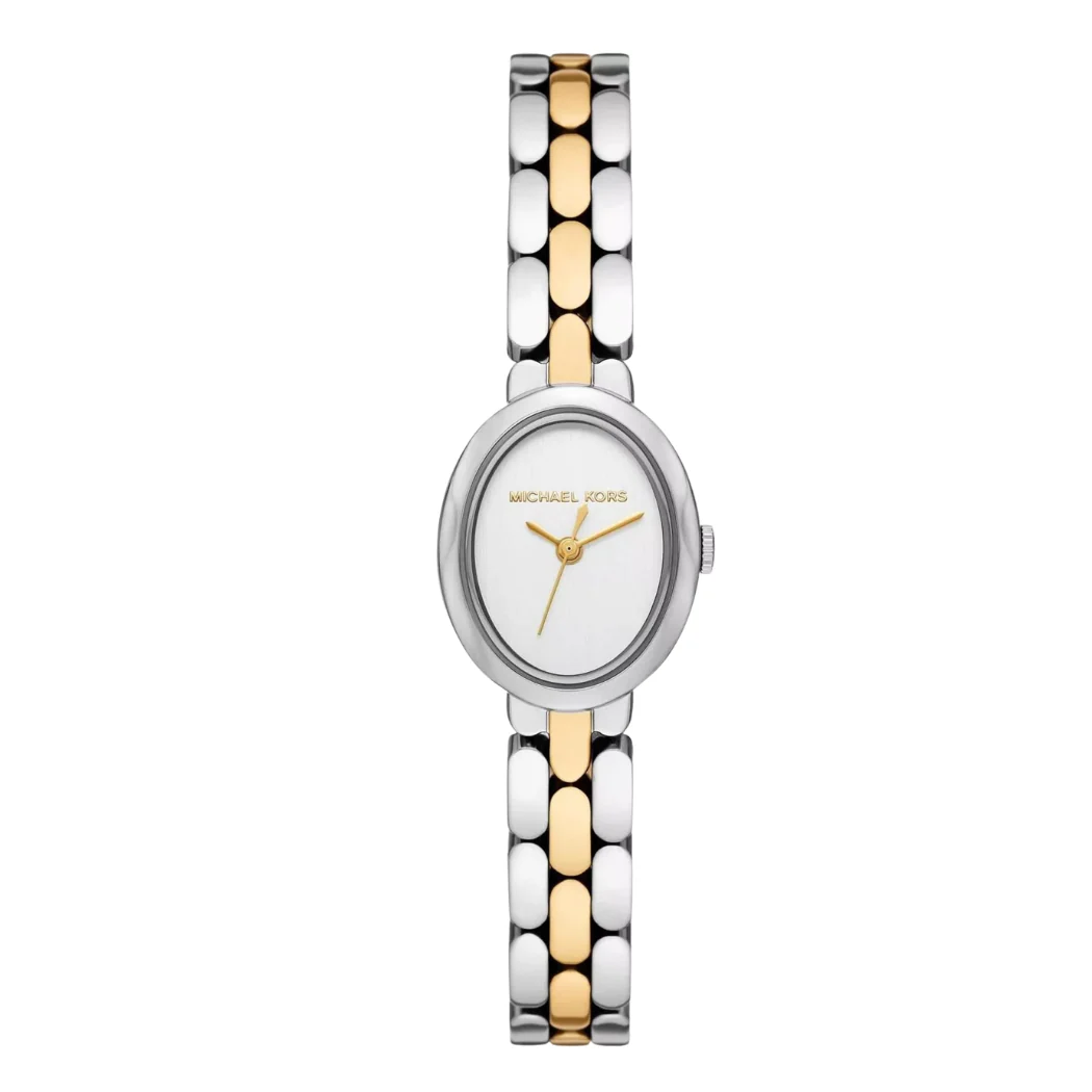 Michael Kors Two-tone Stainless Steel Silver Dial Quartz Watch for Ladies - MK M4956