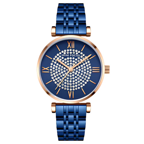 Mini Focus Blue Stainless Steel Blue Dial Quartz Watch for Ladies - MF0334L-04