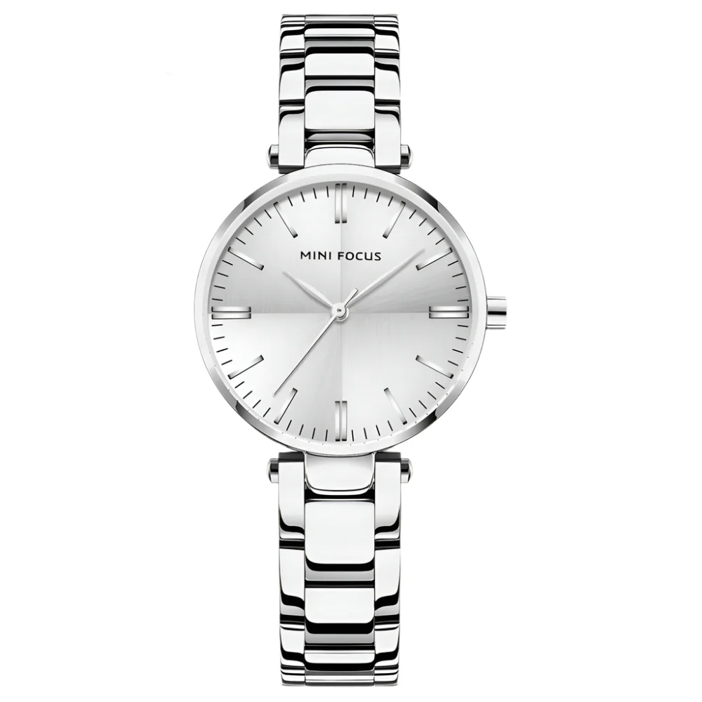 Mini Focus Silver Stainless Steel Silver Dial Quartz Watch for Ladies - MF0265L-02