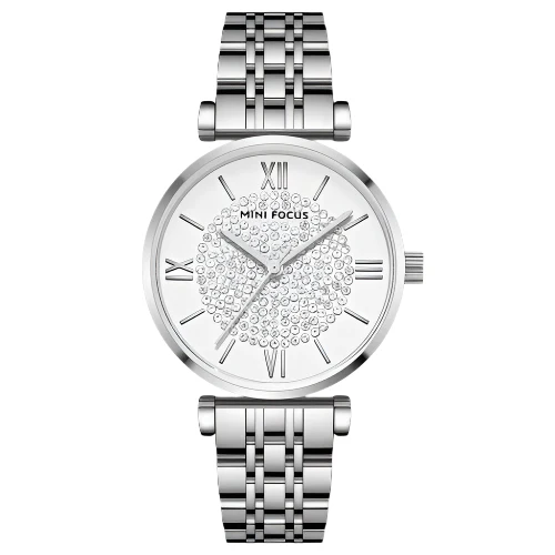 Mini Focus Silver Stainless Steel Silver Dial Quartz Watch for Ladies - MF0334L-01