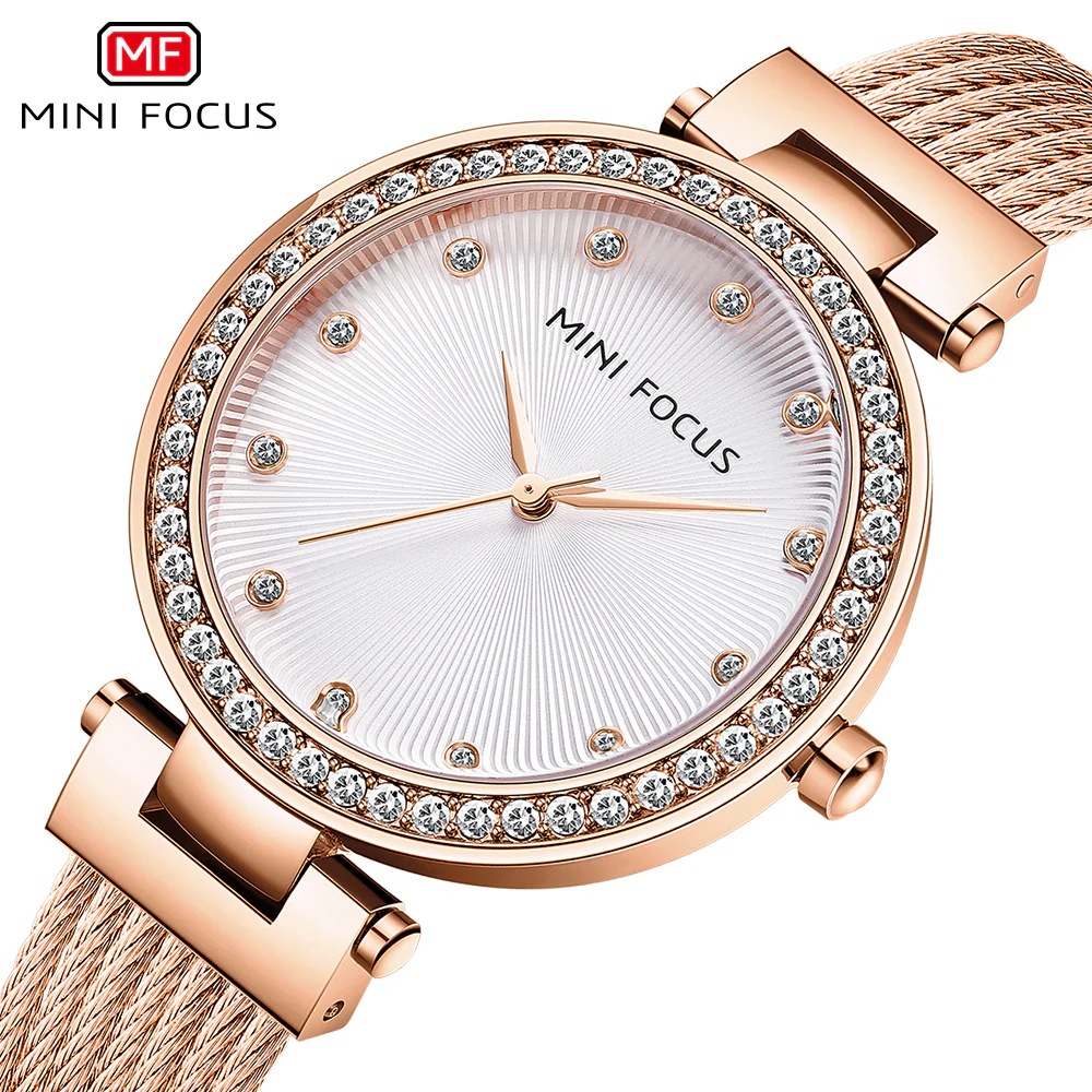 Mini Focus Silver Stainless Steel Silver Dial Quartz Watch for Ladies - MF0423L-02 - Image 3