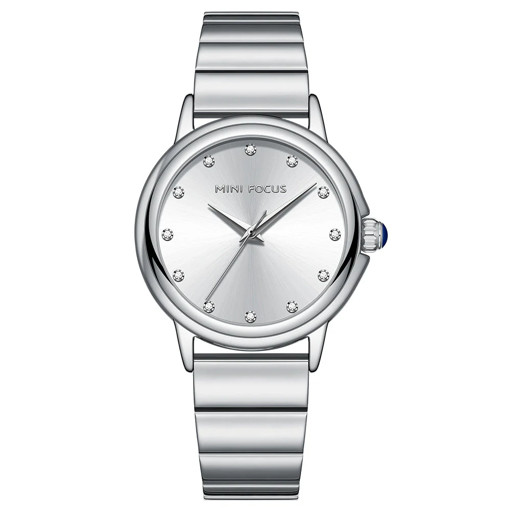Mini Focus Silver Stainless Steel Silver Dial Quartz Watch for Ladies - MF0493L-01