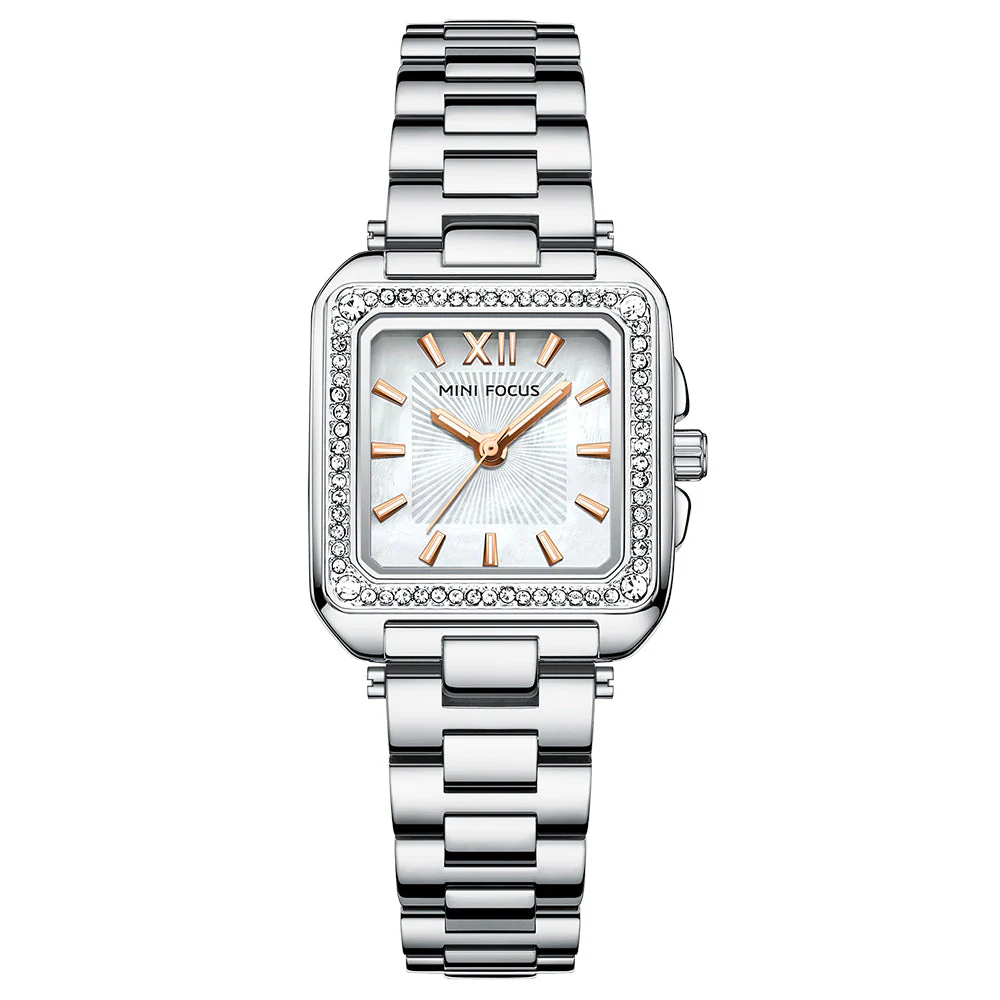 Mini Focus Silver Stainless Steel Silver Dial Quartz Watch for Ladies - MF0619L-01