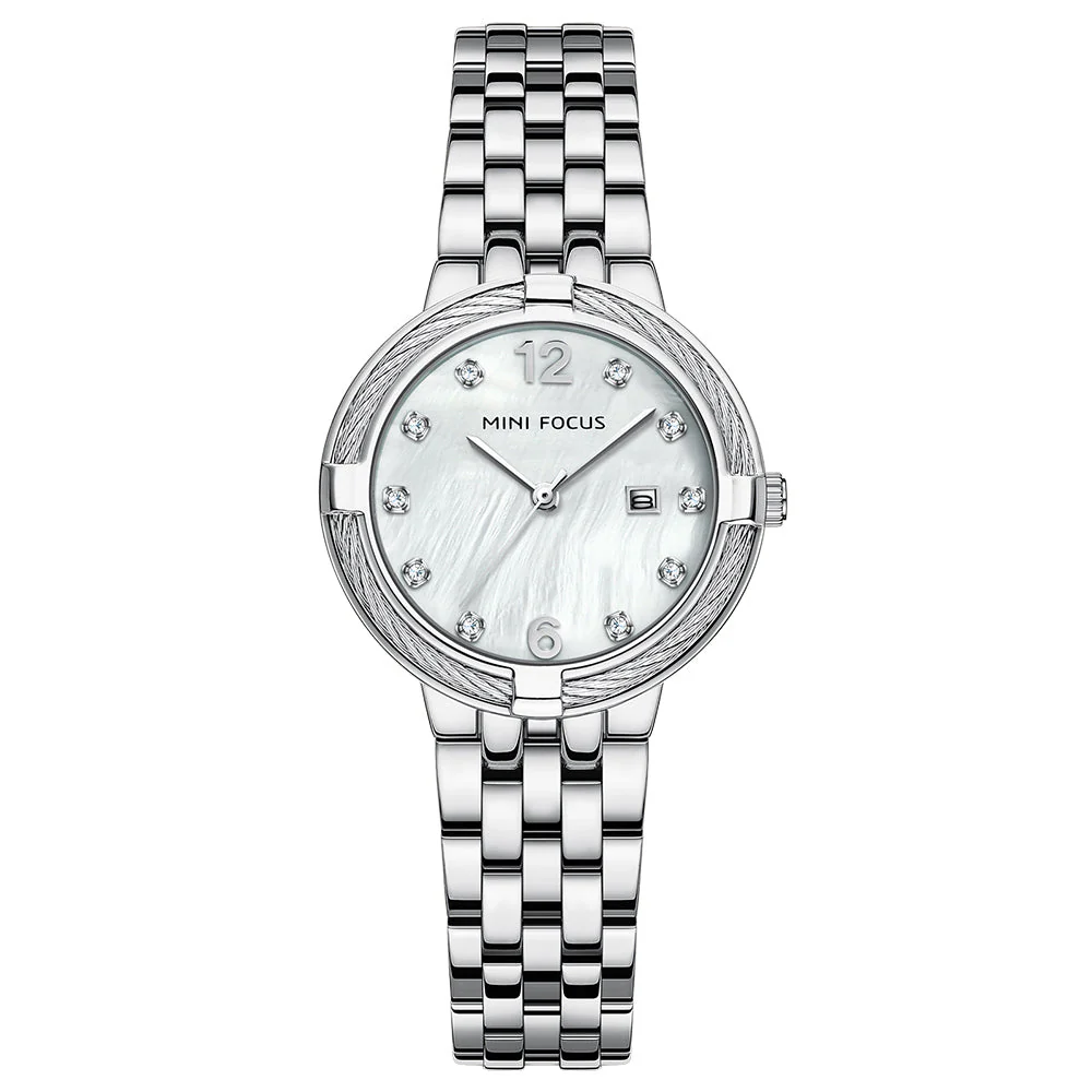 Mini Focus Silver Stainless Steel Silver Dial Quartz Watch for Ladies - MF0626L-01