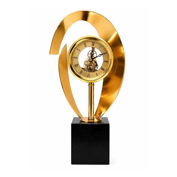 Modern Gold Decorative Table Clock β Luxury Artistic Timepiece