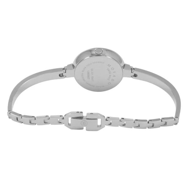 Movado Bela Silver Stainless Steel Black Dial Quartz Watch for Ladies - 606595 - Image 2