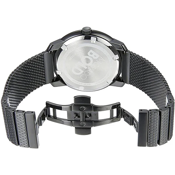 Movado Bold Series Black Stainless Steel Mesh Black Dial Quartz Watch for Gents- 3600261 - Image 2