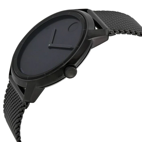 Movado Bold Series Black Stainless Steel Mesh Black Dial Quartz Watch for Gents- 3600261 - Image 3