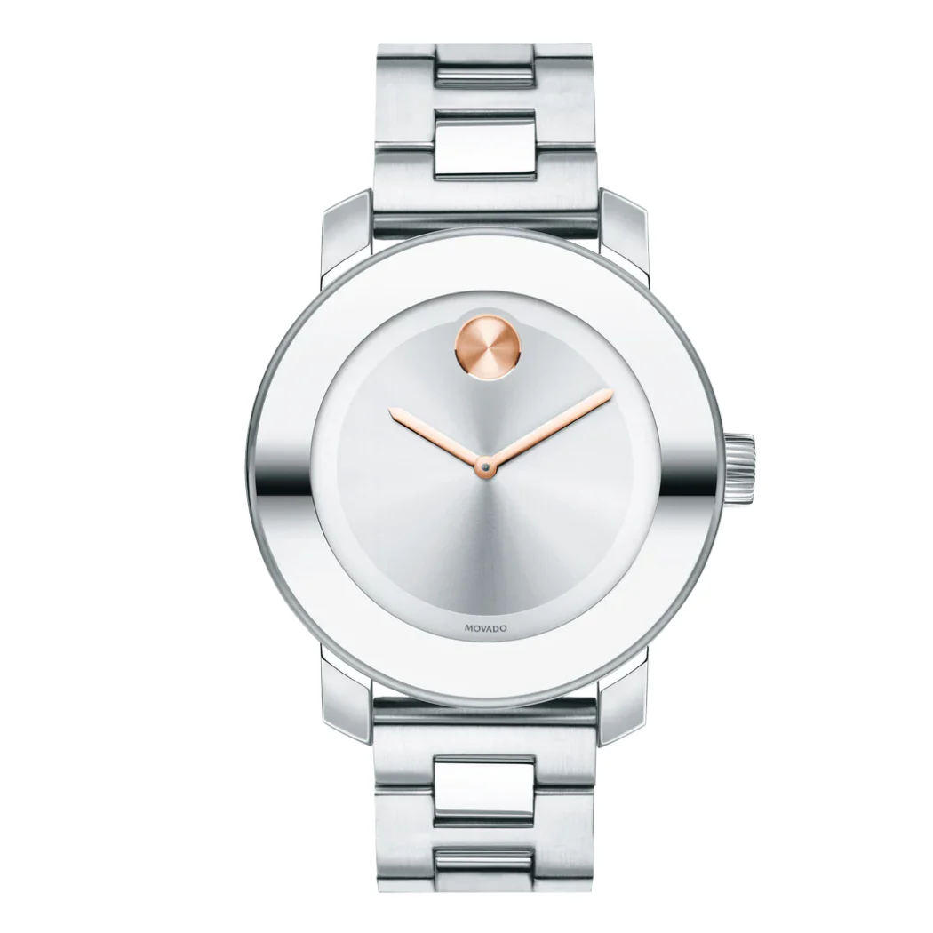 Movado Bold Series Silver Stainless Steel Silver Dial Quartz Watch for Ladies - 3600084