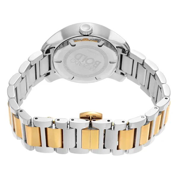 Movado Bold Series Two-tone Stainless Steel Gold Tone Dial Quartz Watch for Ladies - 3600245 - Image 2