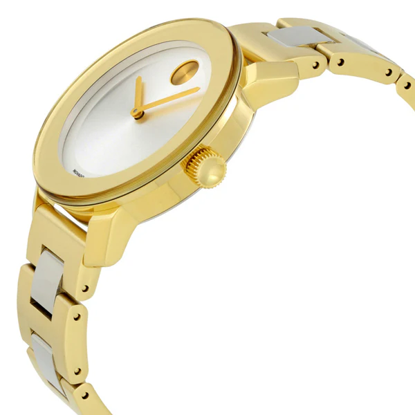 Movado Bold Series Two-tone Stainless Steel Silver Dial Quartz Watch for Ladies - 3600129 - Image 2