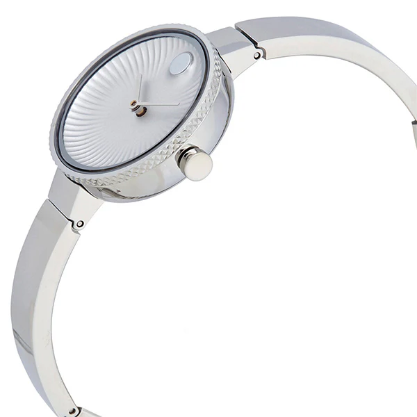 Movado Edge Series Silver Stainless Steel Silver Dial Quartz Watch for Ladies- 3680020 - Image 3