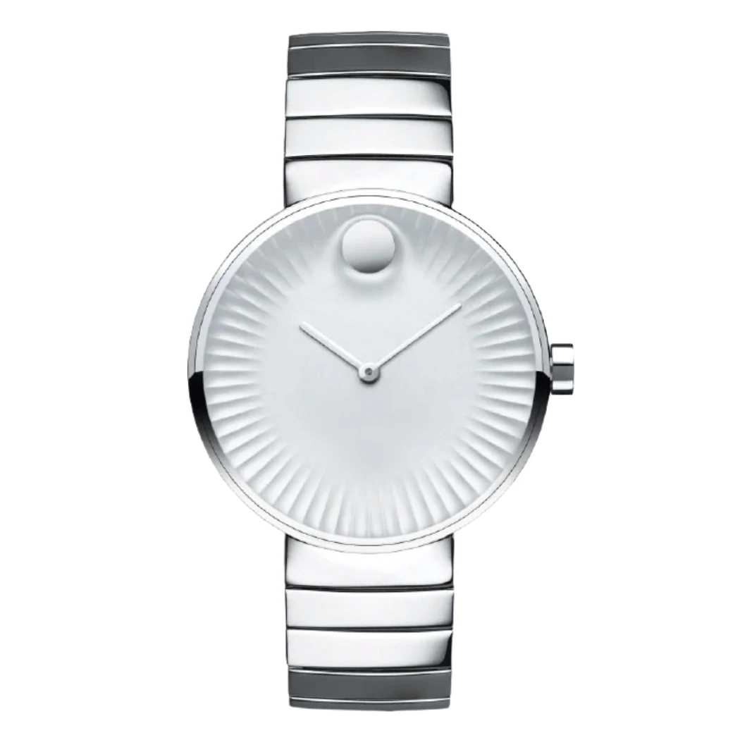 Movado Edge Silver Stainless Steel Silver Dial Quartz Watch for Ladies - 3680012