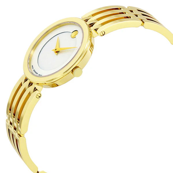 Movado Esperanza Gold Stainless Steel Mother of pearl Dial Quartz Watch for Ladies - 607054 - Image 2