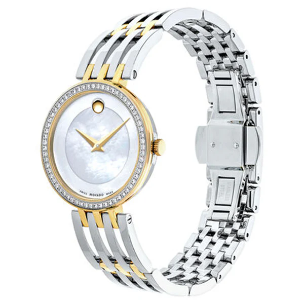 Movado Esperanza Two-tone Stainless Steel Mother of pearl Dial Quartz Watch for Ladies - 607085 - Image 2