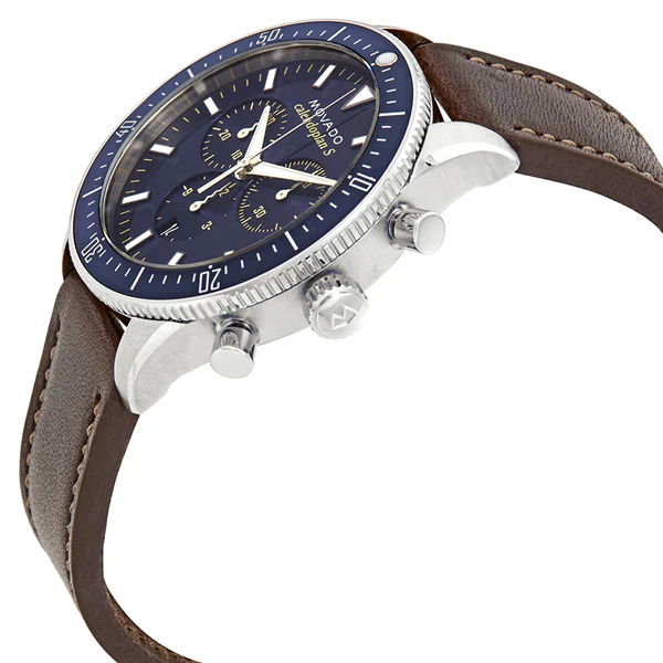 Movado Heritage Chocolate Leather Blue Dial Quartz Watch for Gents - 3650061 - Image 2