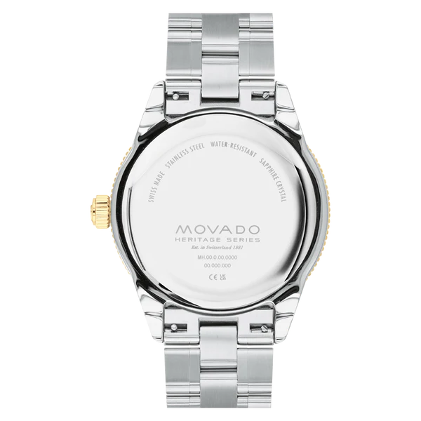 Movado Heritage Two-Tone Stainless Steel Green Dial Quartz Watch for Gents - 3650096 - Image 2