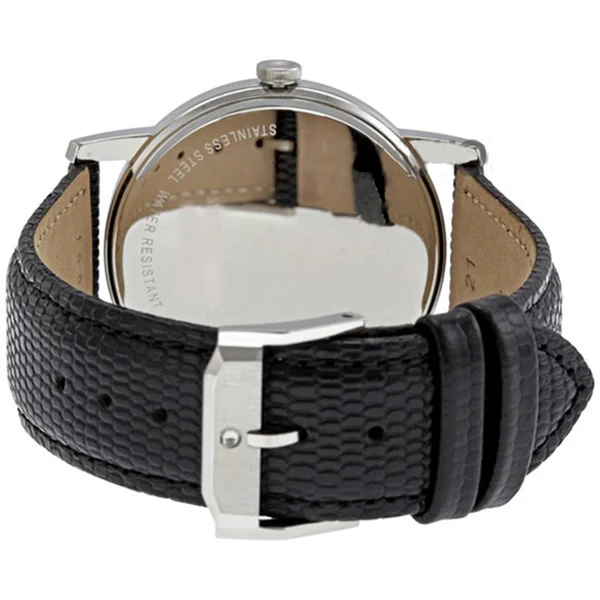 Movado Museum Classic Black Leather Black Dial Quartz Watch for Gents - 2100002 - Image 3