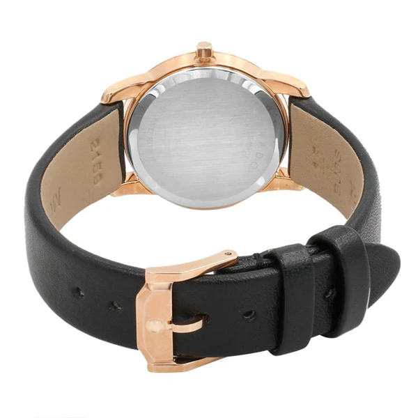 Movado Museum Classic Black Leather Black Dial Quartz Watch for Ladies - 607079 - Image 2