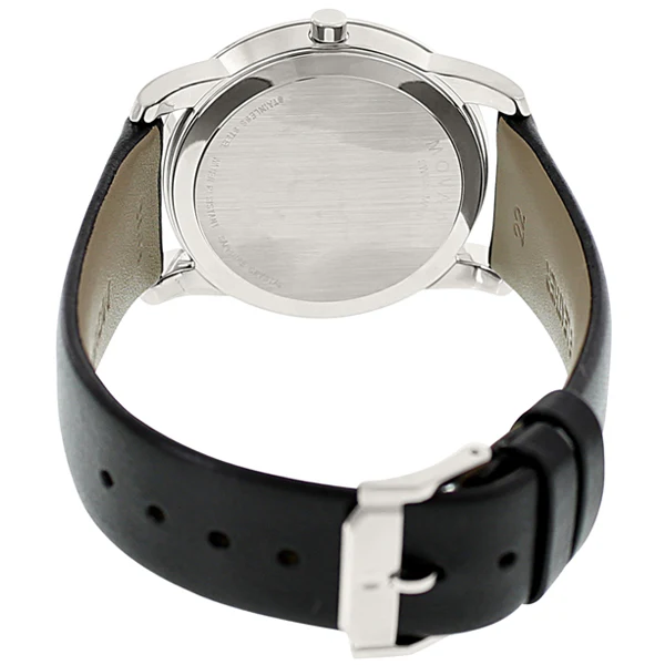 Movado Museum Classic Black Leather Blue Dial Quartz Watch for Gents - 606610 - Image 2