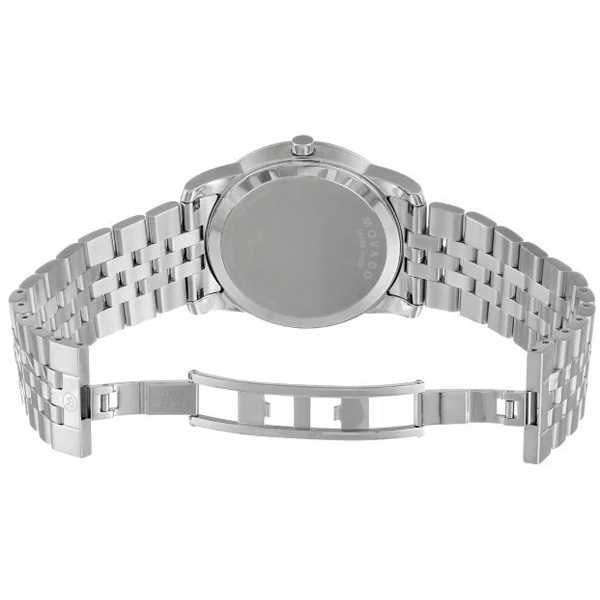 Movado Museum Classic Silver Stainless Steel Black Dial Quartz Watch for Gents - 606504 - Image 2