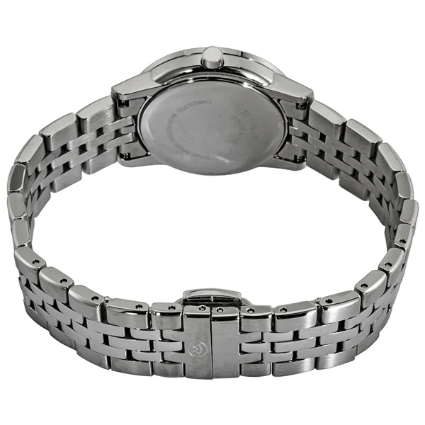 Movado Museum Classic Silver Stainless Steel Black Dial Quartz Watch for Ladies - 607207 - Image 2