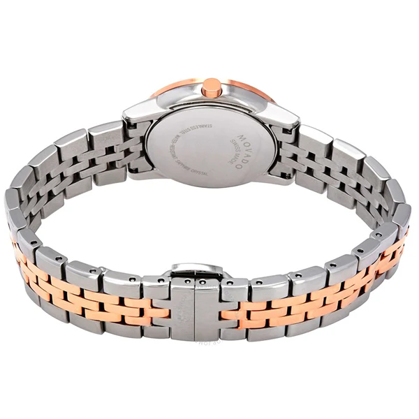 Movado Museum Classic Two-tone Stainless Steel Mother of pearl Dial Quartz Watch for Ladies - 607209 - Image 2