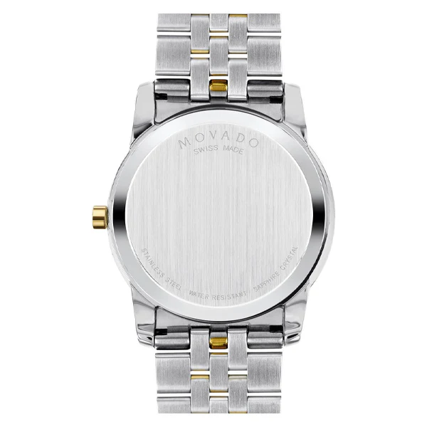 Movado Museum Two-tone Stainless Steel Black Dial Quartz Watch for Gents - 606879 - Image 2