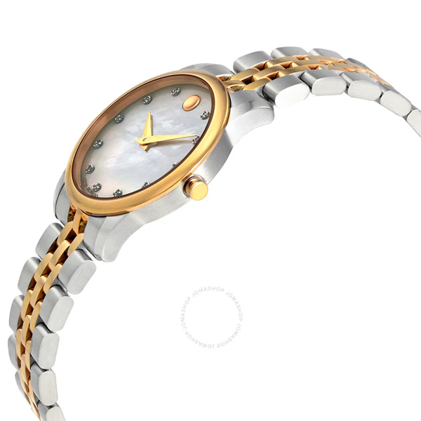 Movado Museum Two-tone Stainless Steel Mother of pearl Dial Quartz Watch for Ladies - 607077 - Image 2