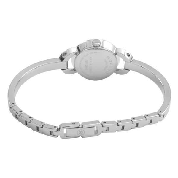 Movado Rondiro Silver Stainless Steel Black Dial Quartz Watch for Ladies - 606796 - Image 2