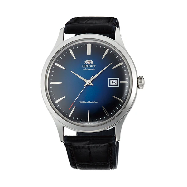 Orient Bambino 4 Black Leather Strap Blue Dial Automatic Watch for Gents - FAC08004D0