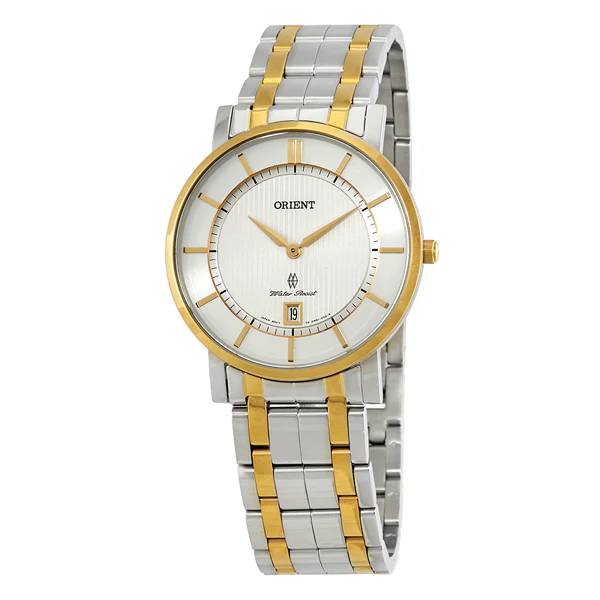 Orient Classic Two-tone Stainless Steel White Dial Quartz Unisex Watch - FGW01003W0 - Image 2