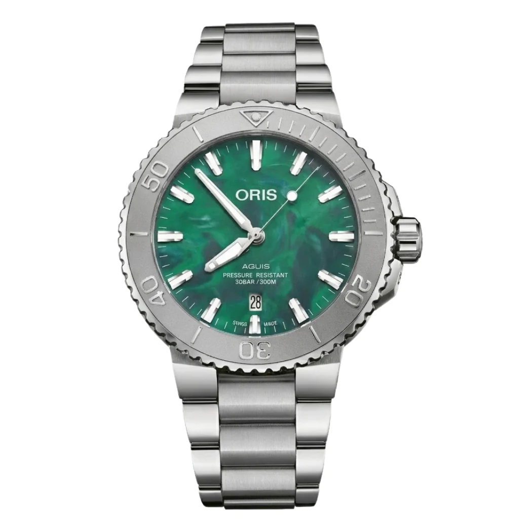 Oris Silver Stainless Steel Black Dial Automatic Watch for Gents - ORIS 01733773041370782405PEB