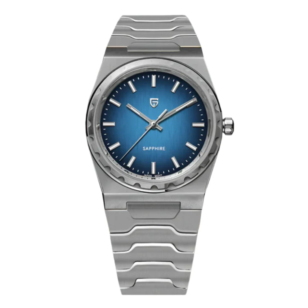 Pagani Design Silver Stainless Steel Blue Dial Quartz Watch for Gents - PD-YSO20-S-CH SILVER/BLUE/SILVER