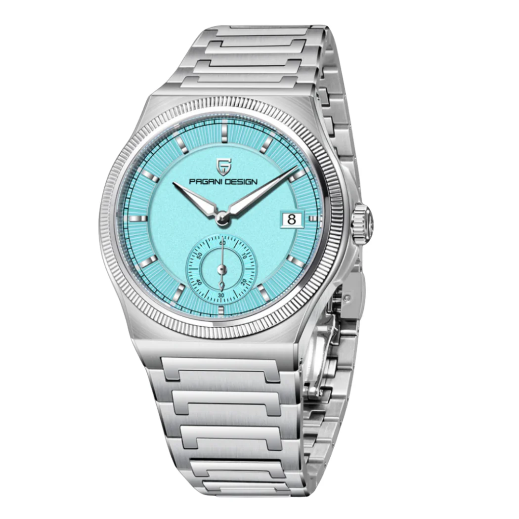 Pagani Design Silver Stainless Steel Strap Tiffany Dial Automatic Watch For Gents - PD-YS029-S-CH Silver/Tiffany/Silver