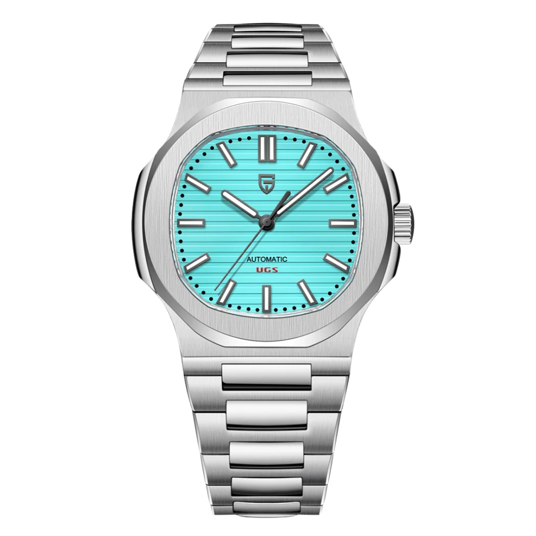 Pagani Design Silver Stainless Steel Tiffany Blue Dial Automatic Watch for Gents - PD1728