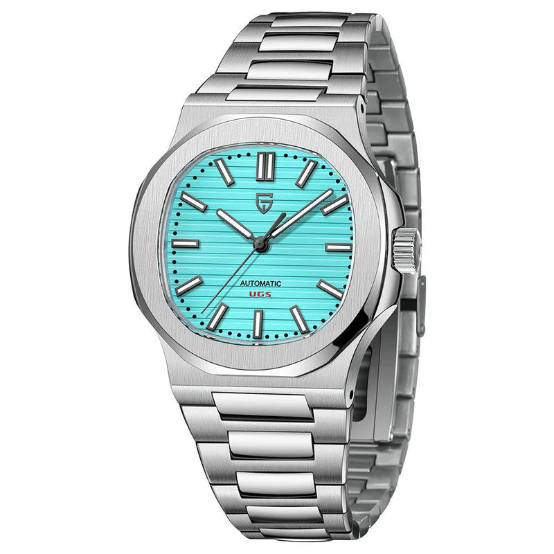 Pagani Design Silver Stainless Steel Tiffany Blue Dial Automatic Watch for Gents - PD1728 - Image 2