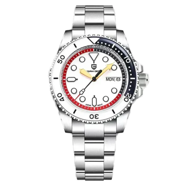 Pagani Design Silver Stainless Steel White Dial Automatic Watch for Gents - PD-1726