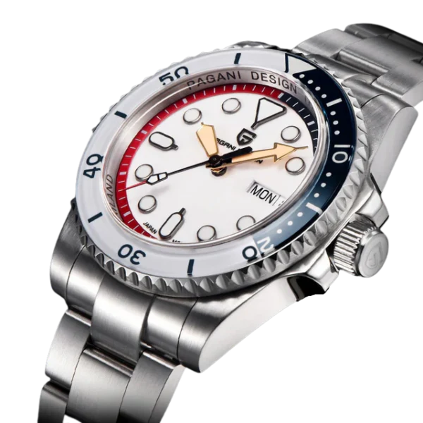 Pagani Design Silver Stainless Steel White Dial Automatic Watch for Gents - PD-1726 - Image 2