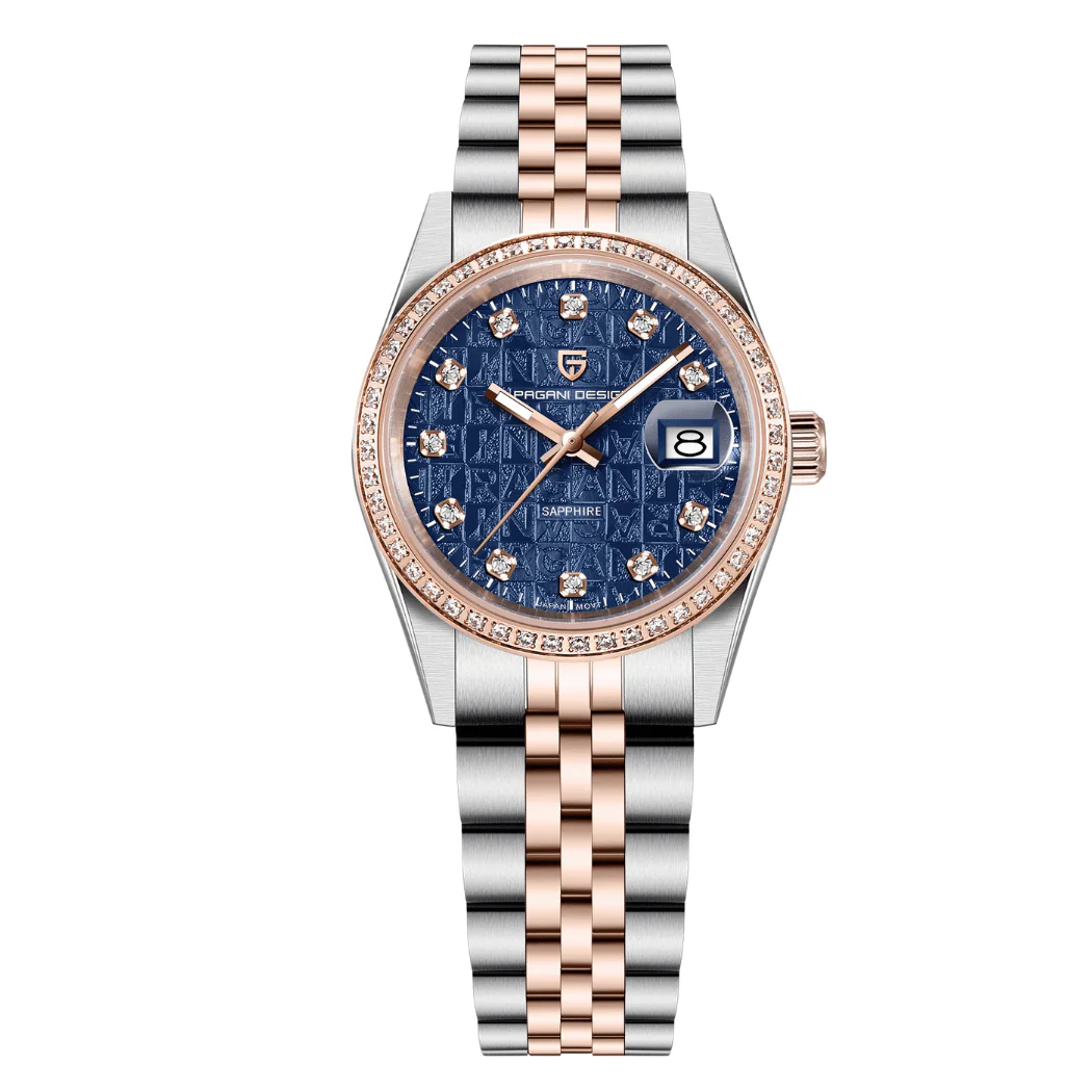 Pagani Two-tone Stainless Steel Blue Dial Quartz Watch for Ladies - PAGANI PD-1794 M