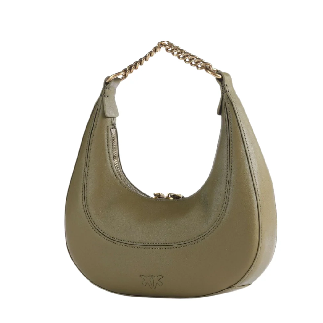 PINKO Brioche Classic Hobo Shoulder Bag ā VerdeāÆAbete Soft Calfskin - Image 2