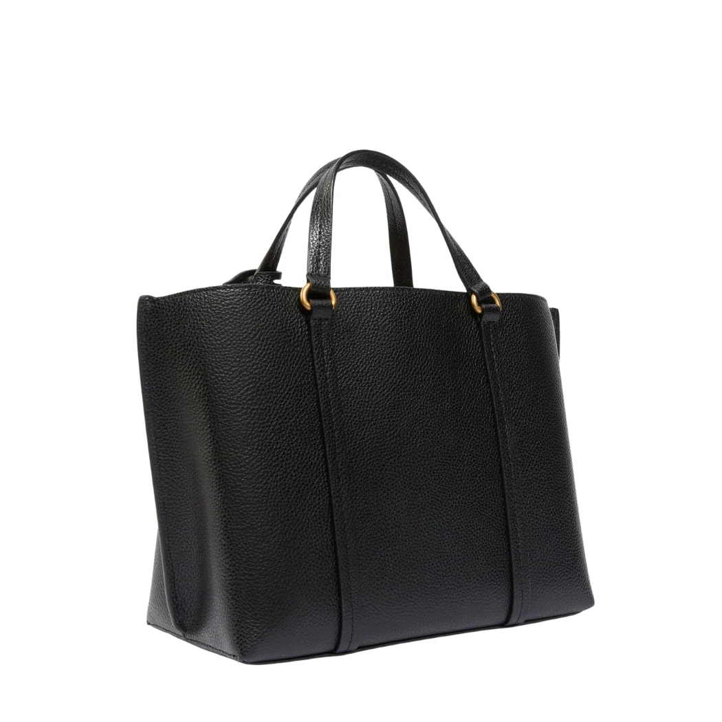 PINKO Carrie Classic Mini Handbag – Black Grained Calfskin Leather - Image 2