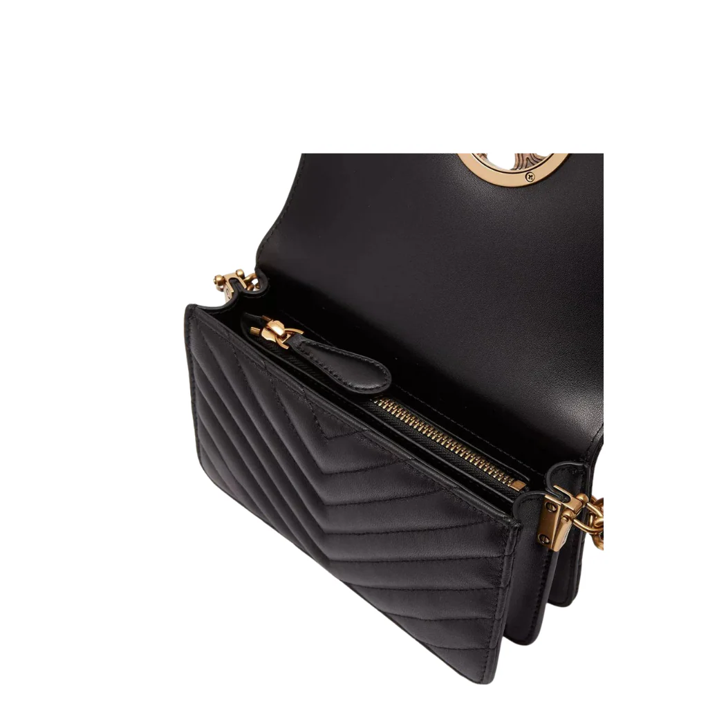 PINKO Crossbody Bag – Black | Love Click Classic V Quilt – Elegant & Versatile - Image 2