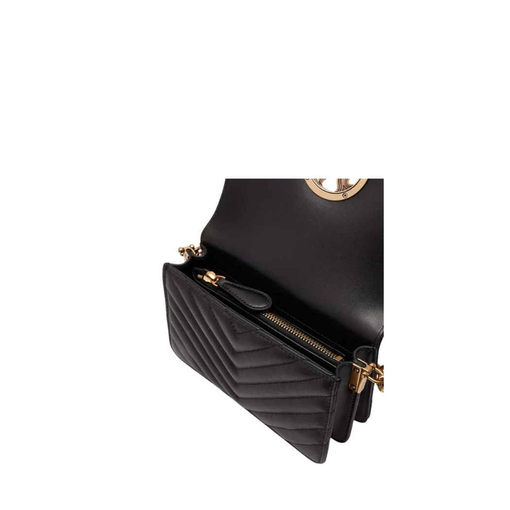 PINKO Crossbody Bag – Black | Love Click Mini V Quilt – Stylish & Compact - Image 2
