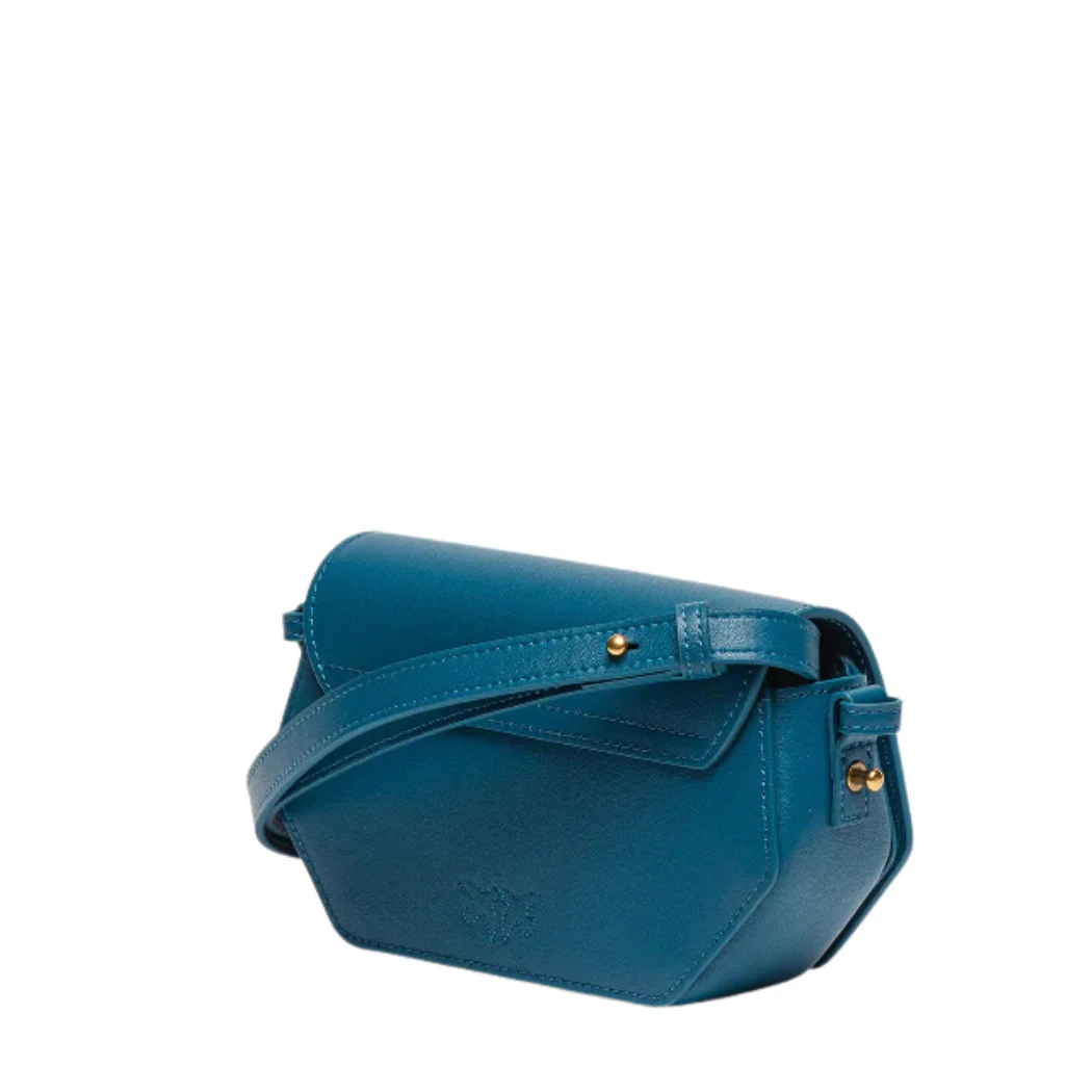 PINKO Crossbody Bag – Petrol Blue | Love Click Exagon Classic – Chic & Structured - Image 2