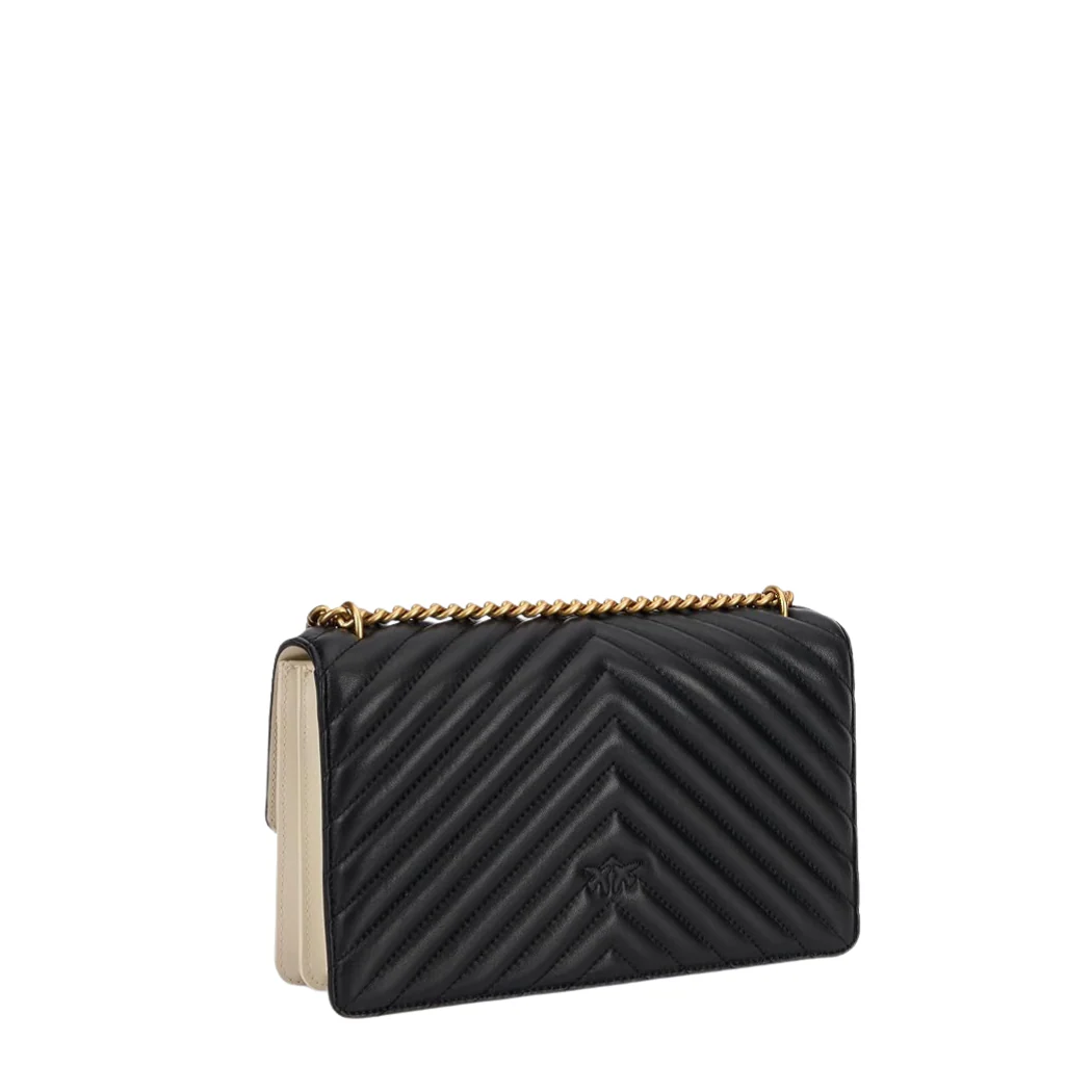 PINKO Crossbody Bag – White/Black | Love One Mini DC – Elegant & Compact - Image 2